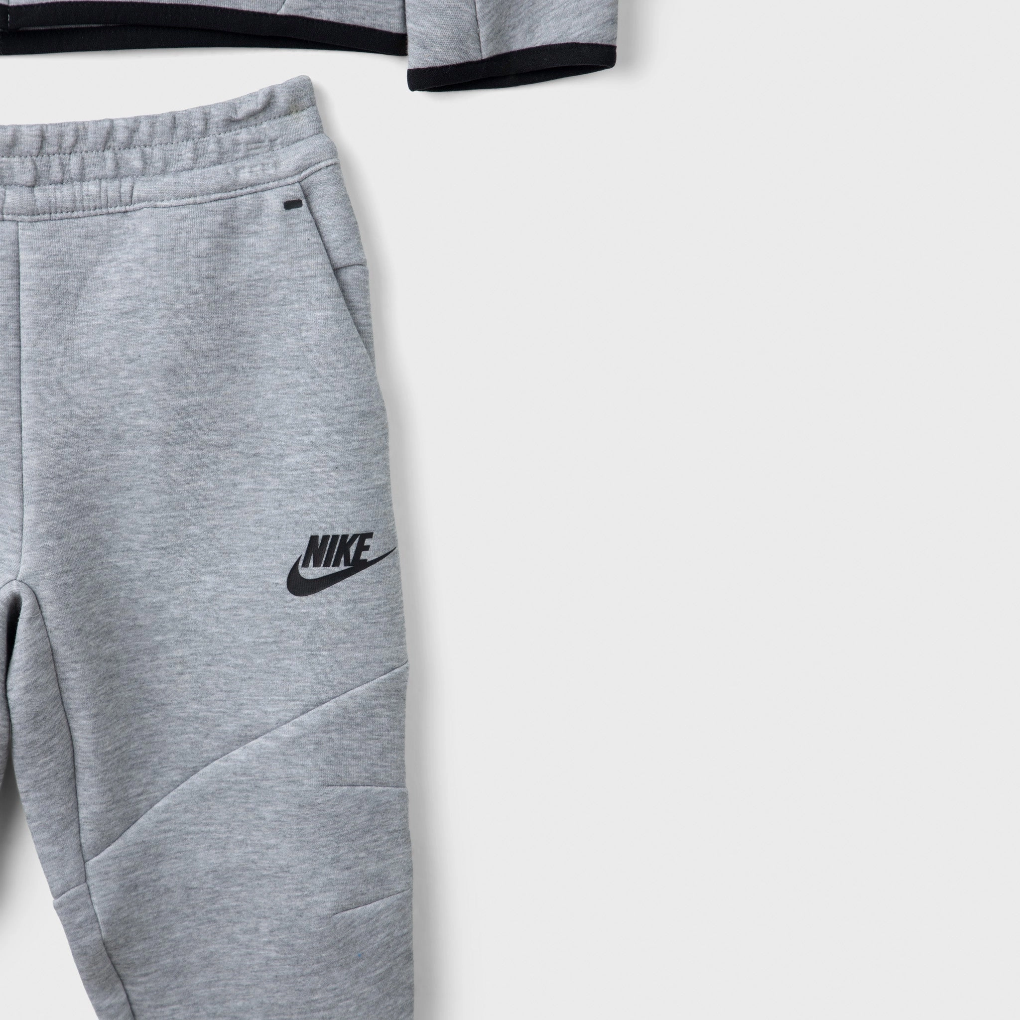 Nike Sportswear Child Boys' Tech Fleece Full Zip Hoodie Set / Dark Grey Heather