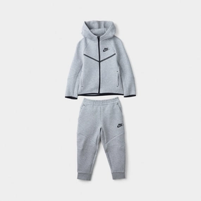 Nike Sportswear Child Boys' Tech Fleece Full Zip Hoodie Set / Dark Grey Heather