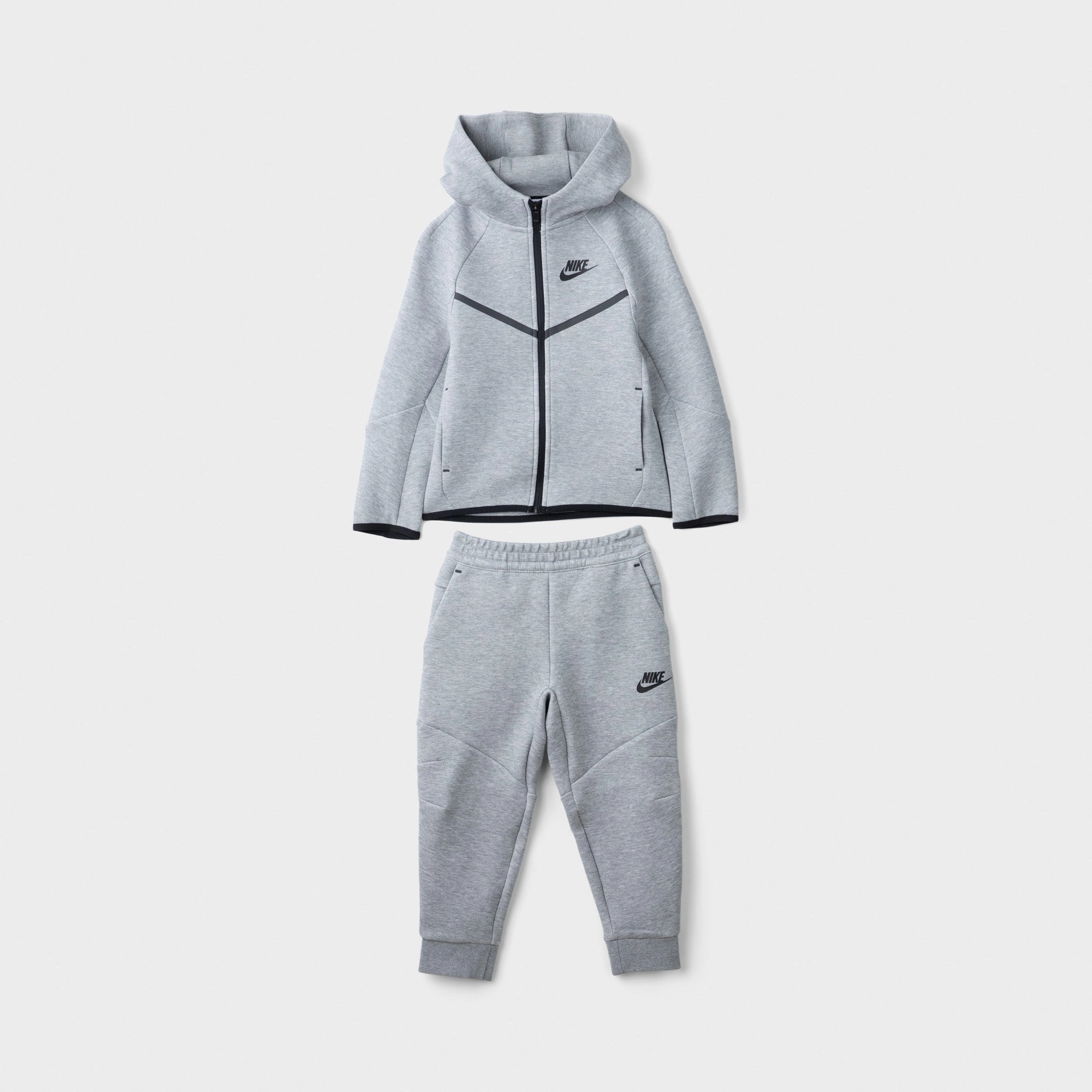 Nike Sportswear Child Boys' Tech Fleece Full Zip Hoodie Set / Dark Grey Heather