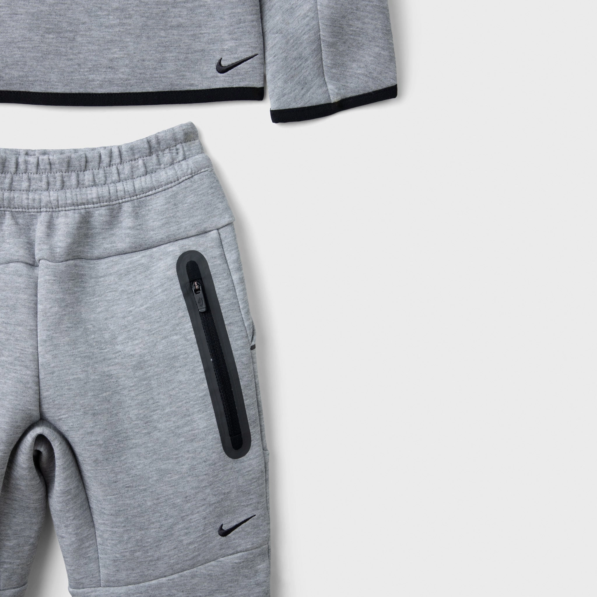 Nike Sportswear Child Boys' Tech Fleece Full Zip Hoodie Set / Dark Grey Heather