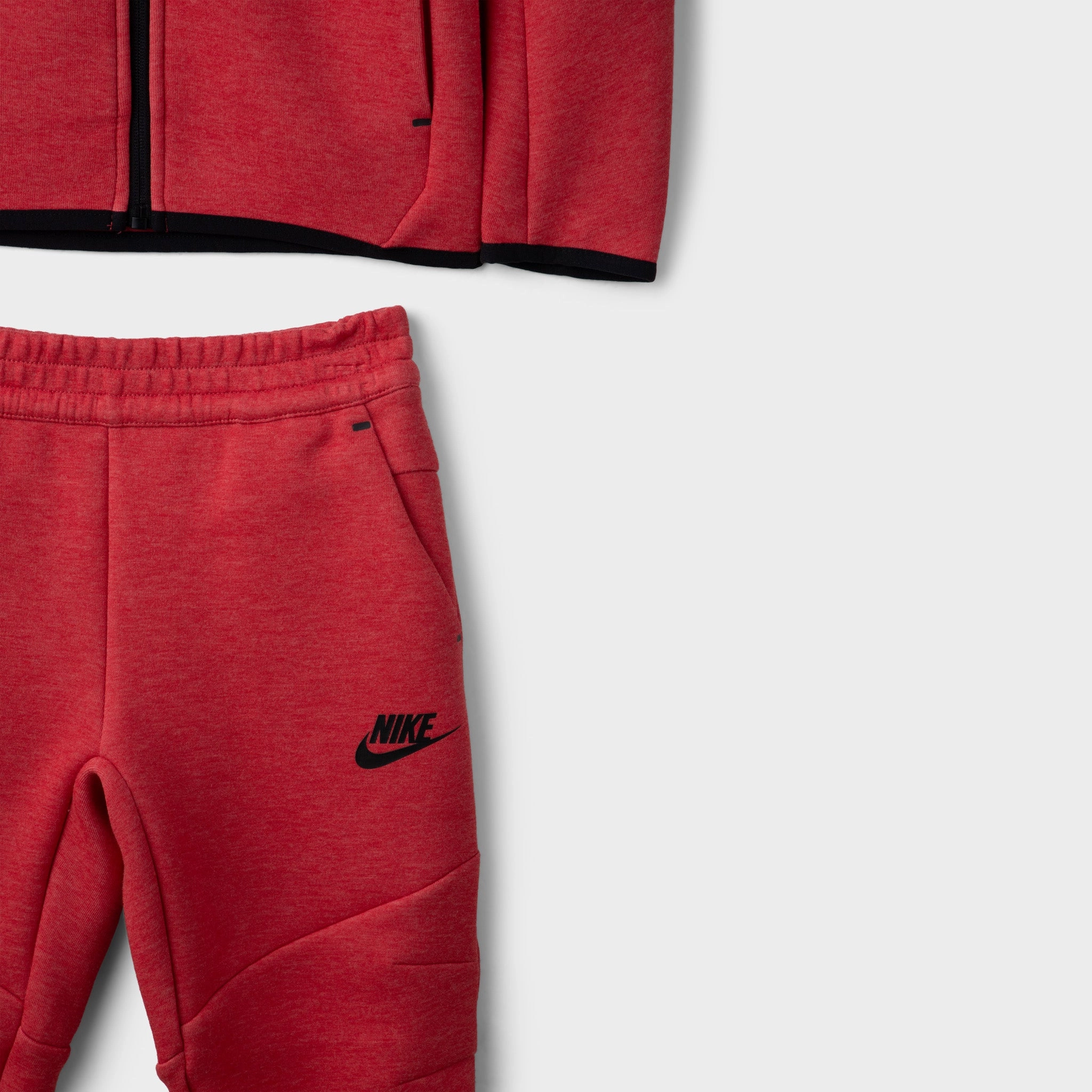 Nike Sportswear Child Boys' Tech Fleece Full Zip Hoodie Set Light University Red / Heather
