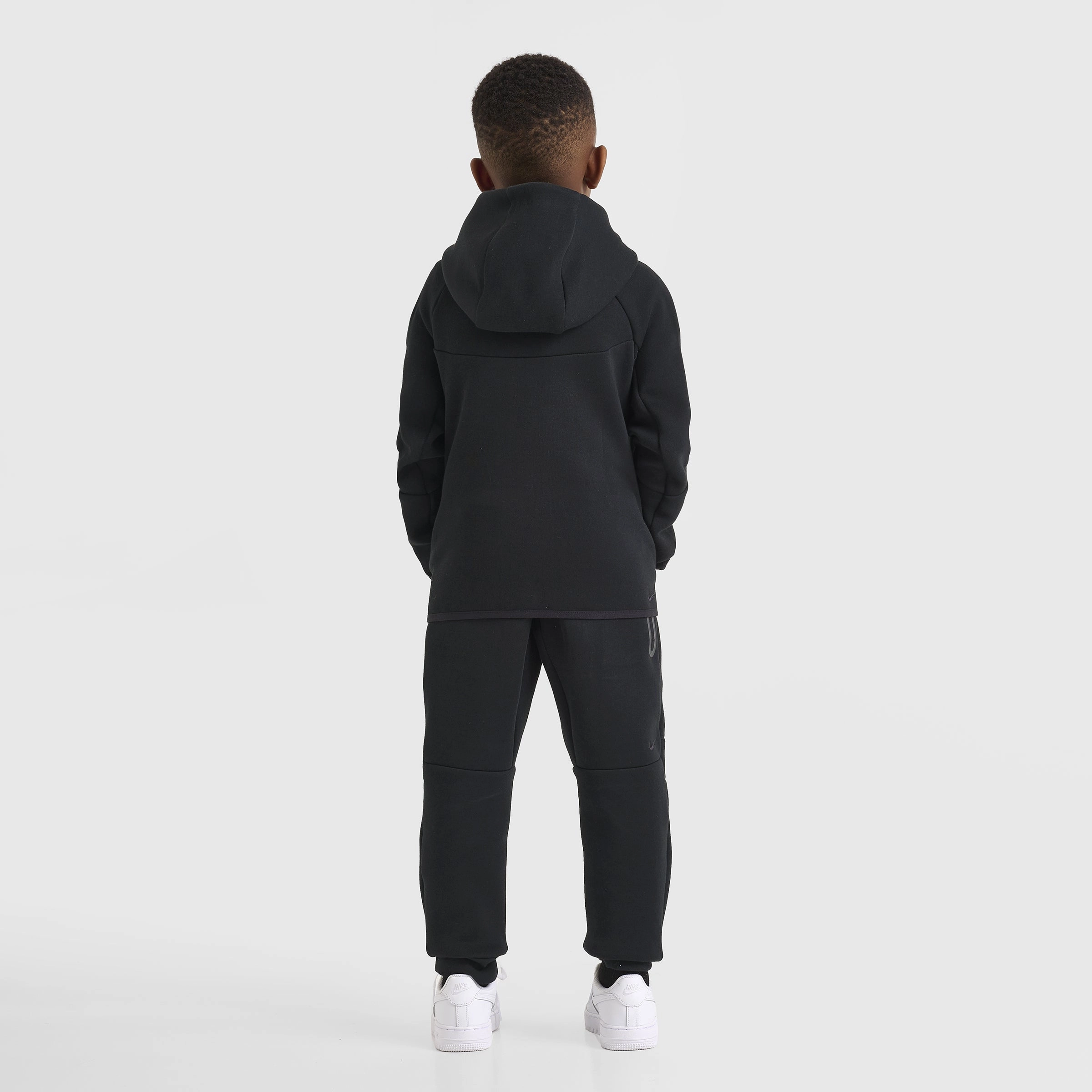 Nike Sportswear Children's Tech Fleece Full Zip Hoodie Set / Black