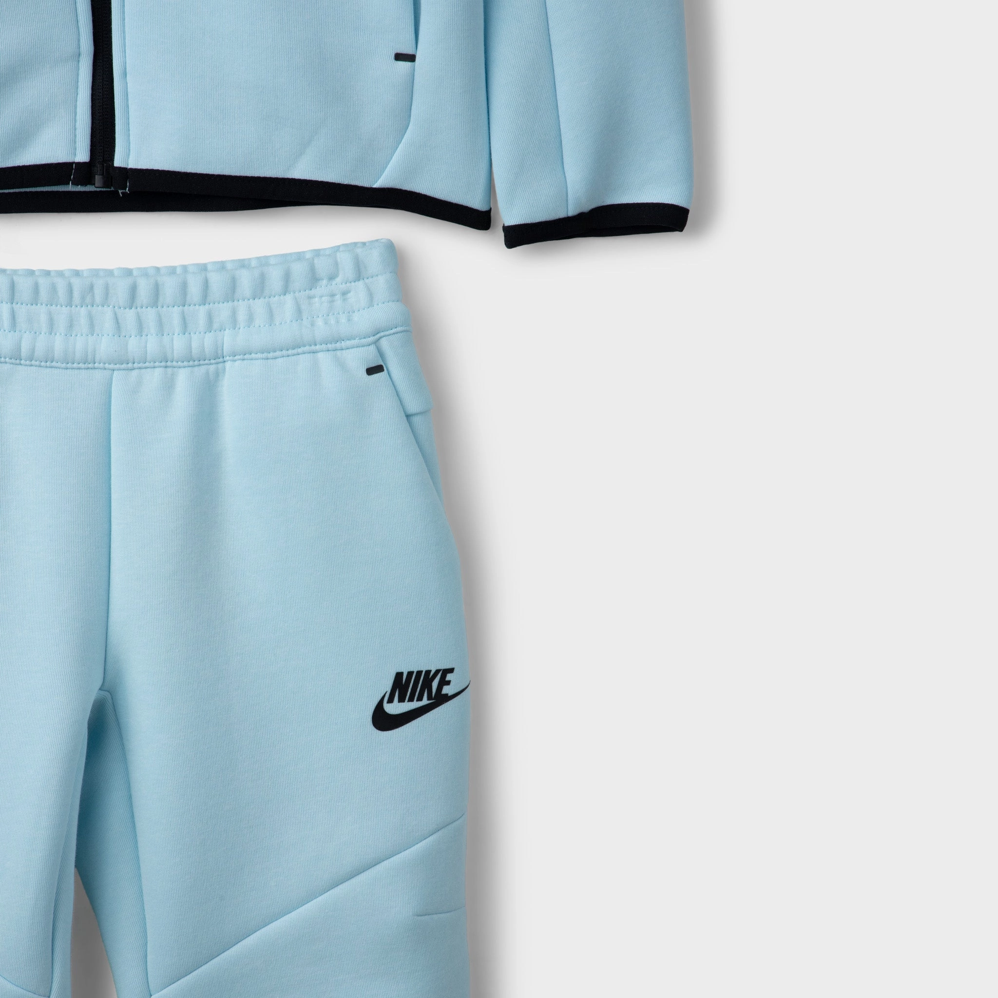 Nike Sportswear Children's Tech Fleece Full Zip Hoodie Set / Glacier Blue