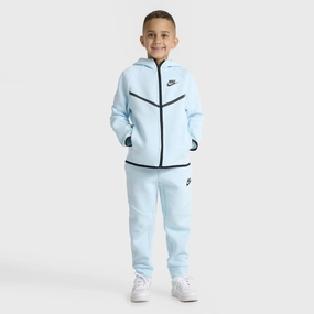 Nike Sportswear Children's Tech Fleece Full Zip Hoodie Set / Glacier Blue