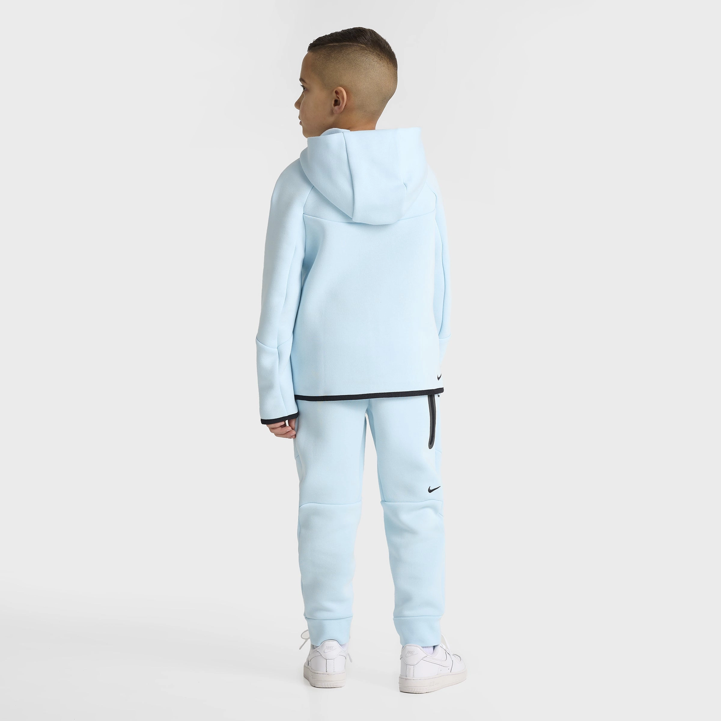 Nike Sportswear Children's Tech Fleece Full Zip Hoodie Set / Glacier Blue