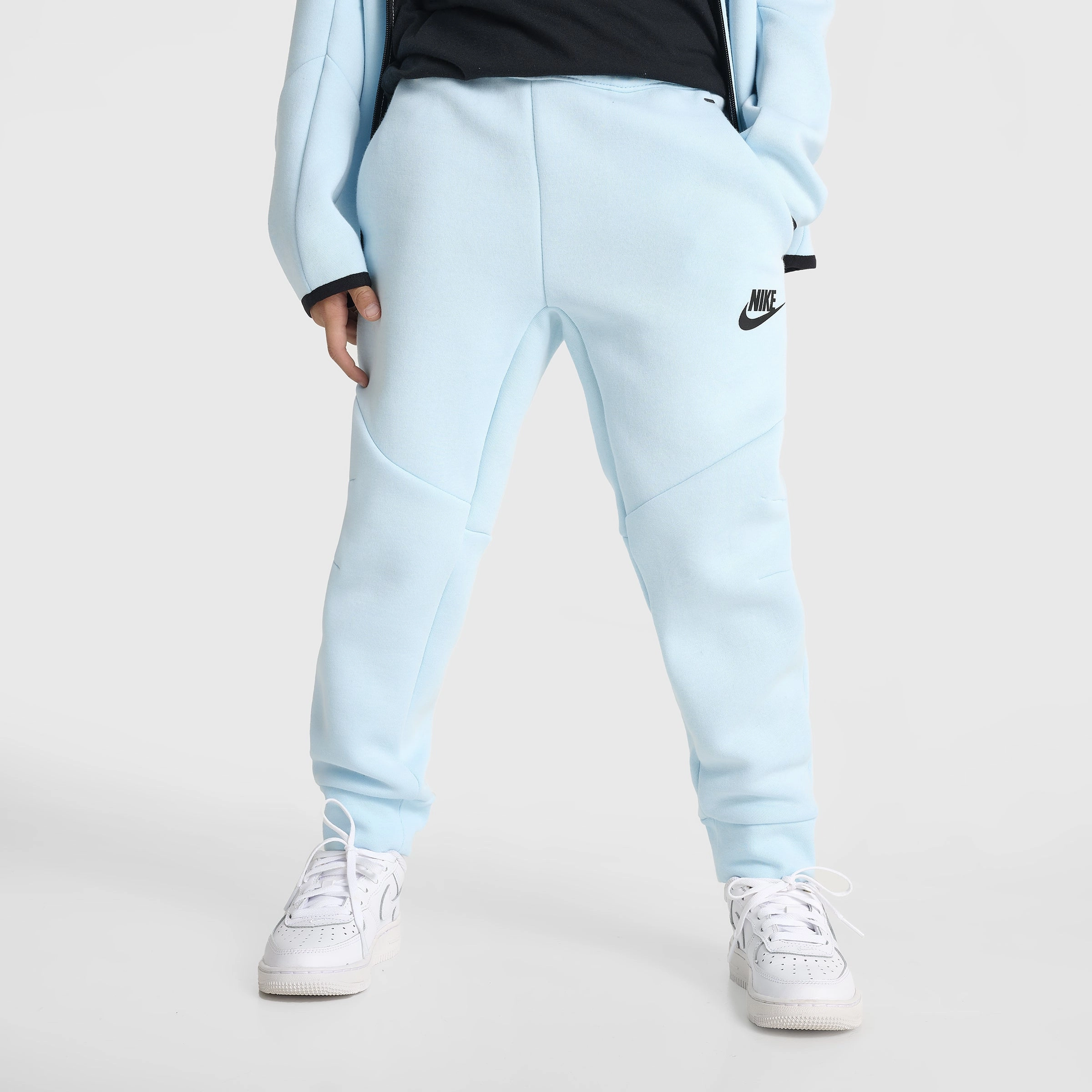 Nike Sportswear Children's Tech Fleece Full Zip Hoodie Set / Glacier Blue