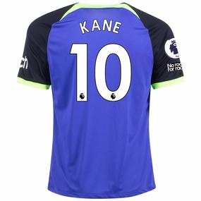 Nike Tottenham Hotspur Harry Kane Away Jersey w/ EPL   No Room For Racism Patches 22/23 (Lapis/Black/White)