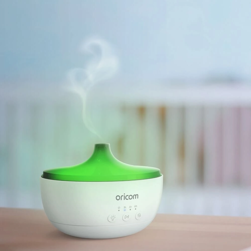 Oricom 4-In-1 Aroma Diffuser, Humidifier, Night Light and Speaker
