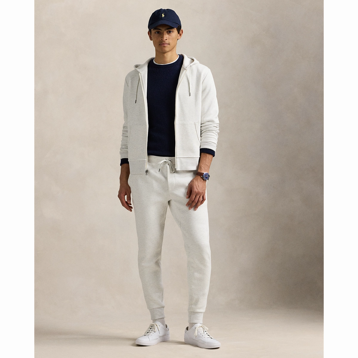 Polo Ralph Lauren DOUBLE KNIT TECH ATHLETIC JOGGER - SOHO HEATHER