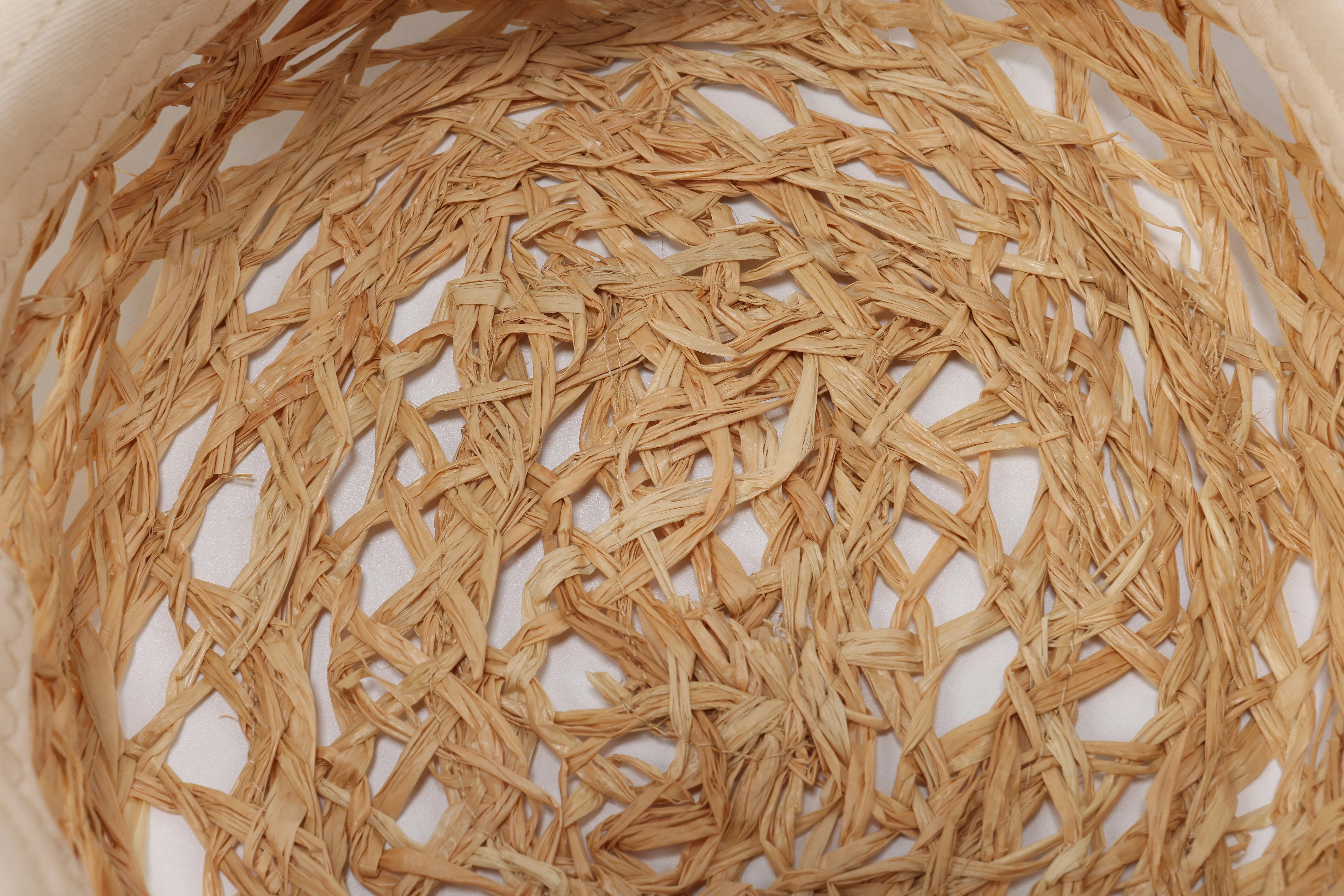 Raffia Straw Hat With Hat Chain