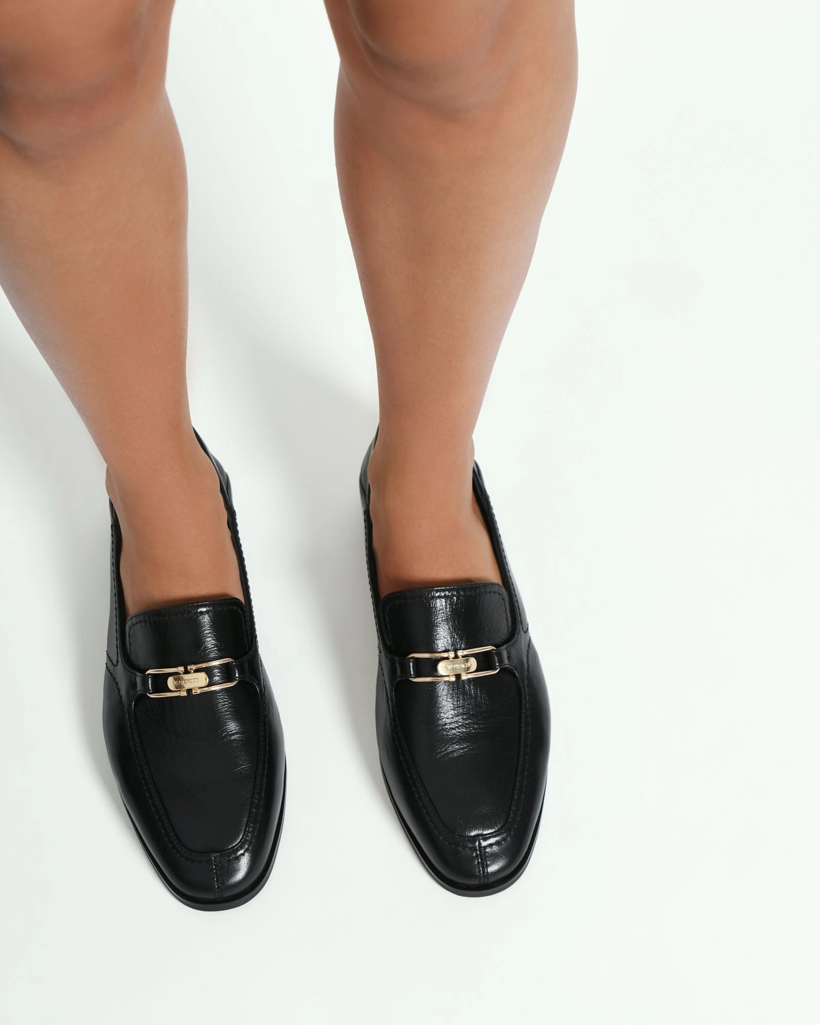 RILEY LOAFERS BLACK CRINKLE LEATHER