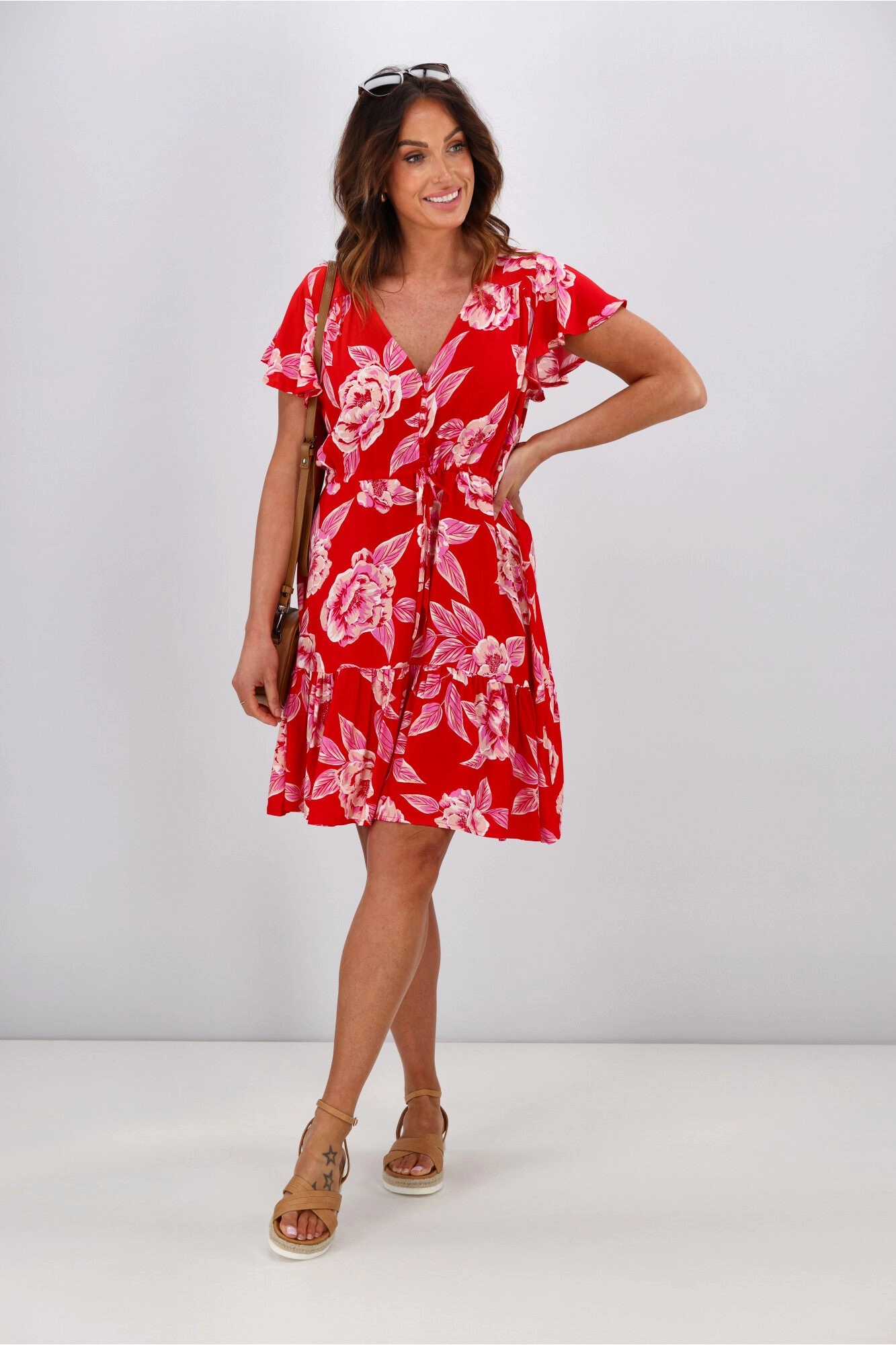 Salty Bright Layla Dress Red