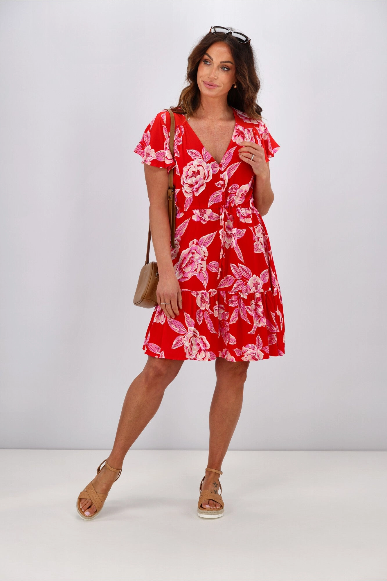 Salty Bright Layla Dress Red
