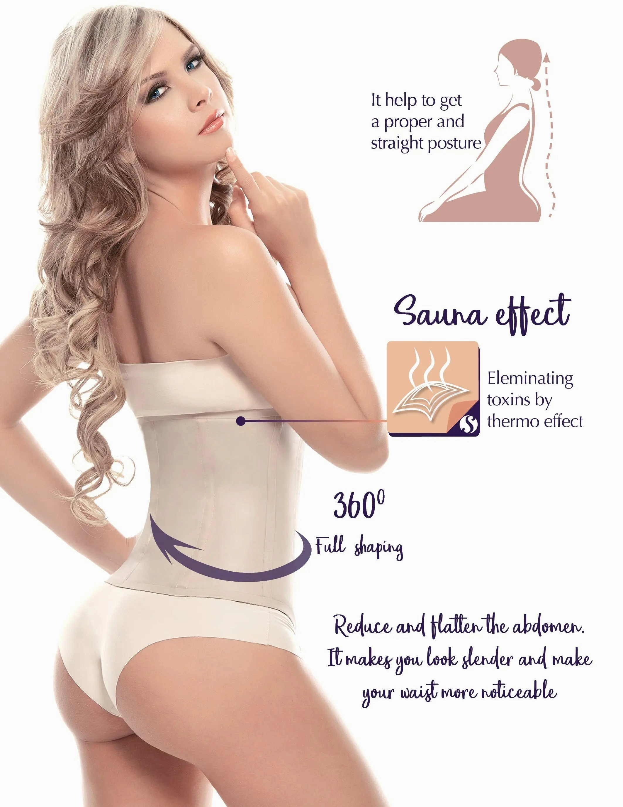 Siluet F20R Classic Latex Waist Cincher Lined in Pink Cotton