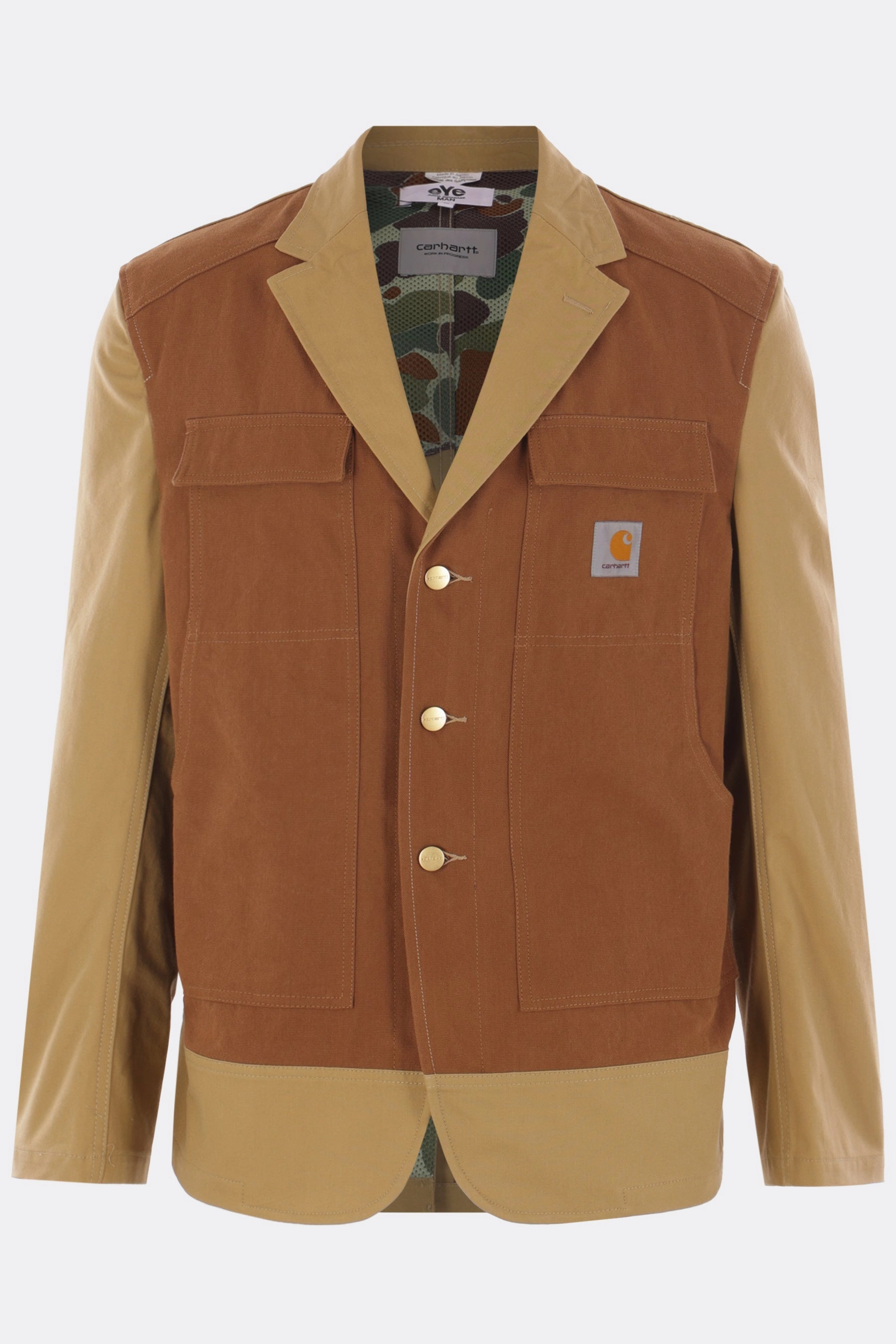 single-breasted jacket in canvas