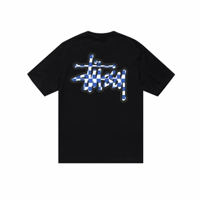 Stüssy Checker Stock T-shirt Black