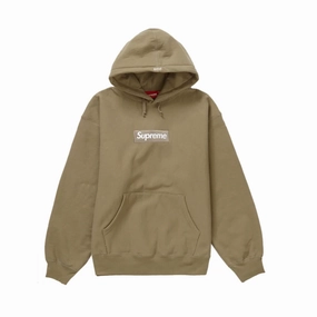 Supreme Box Logo Hoodie Dark Sand