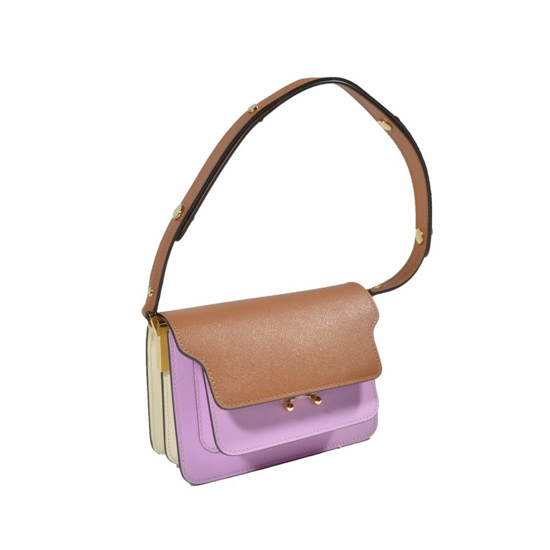 Trunk Shoulder Bag In Multicolor Leather