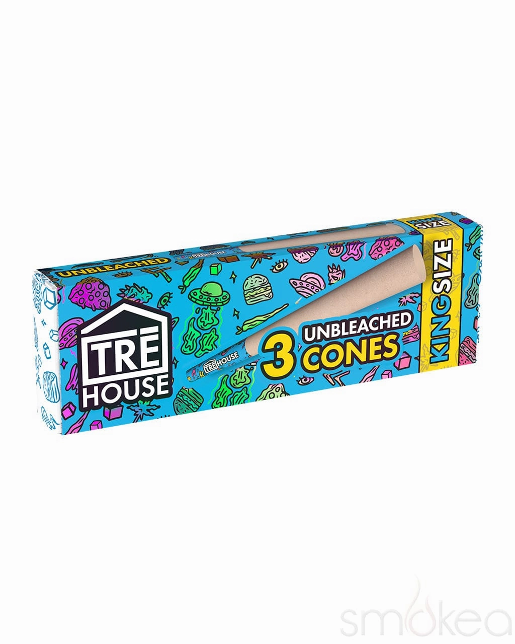 TRĒ House King Size Slim Premium Unbleached Pre-Rolled Cones