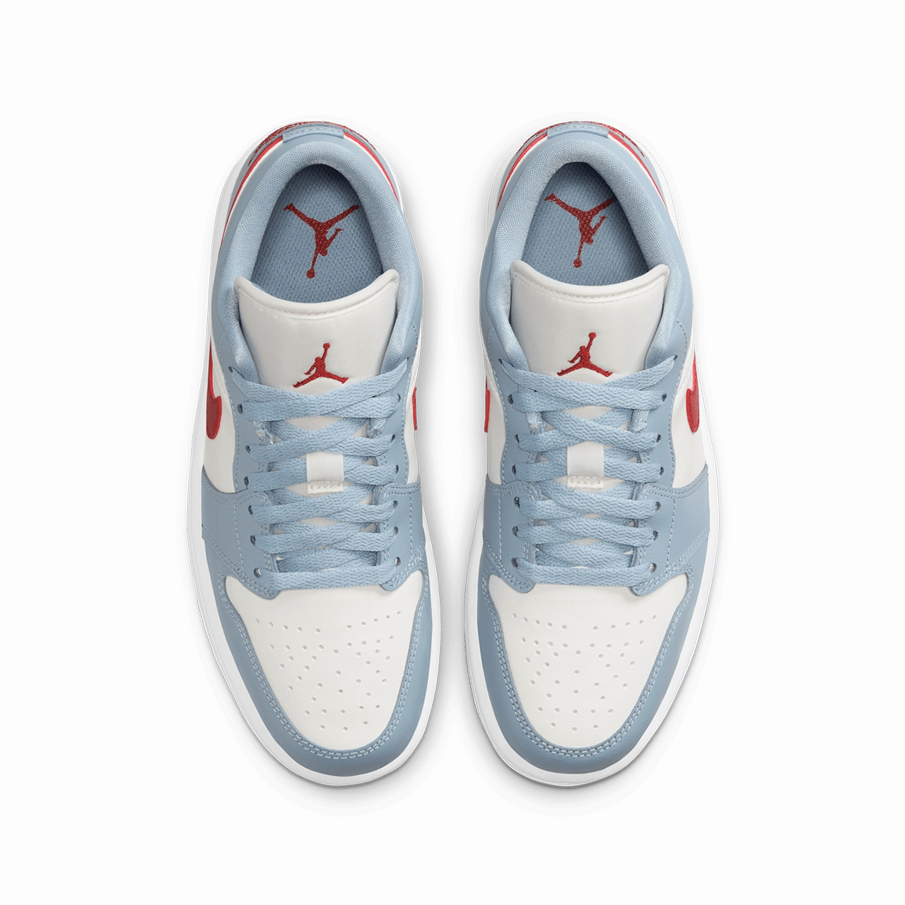 Wmns Air Jordan 1 Low 'Blue Grey and Dune Red'
