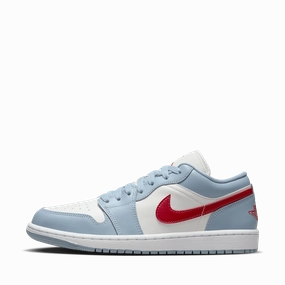 Wmns Air Jordan 1 Low 'Blue Grey and Dune Red'