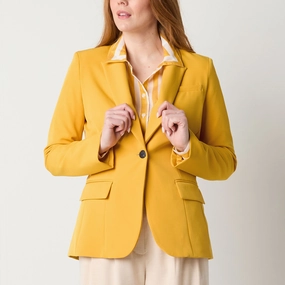 Worthington Zip Sleeve Blzr - MANGO JUICE 14