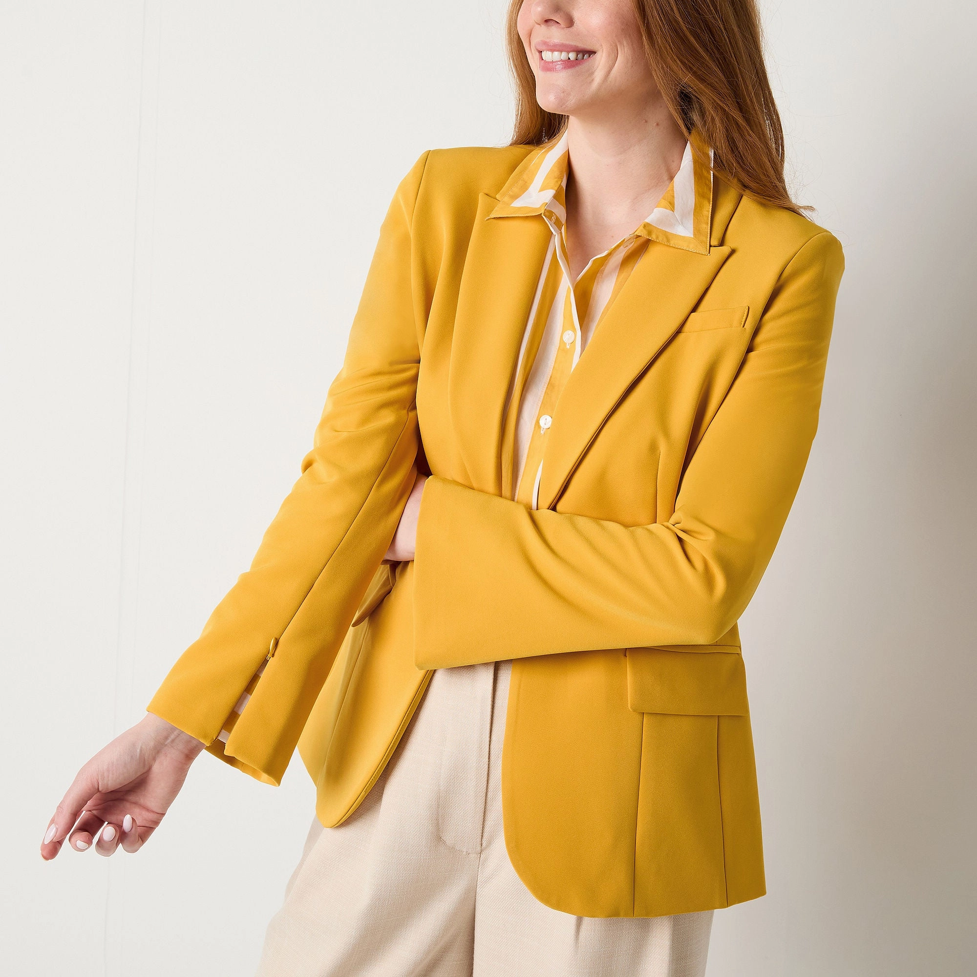 Worthington Zip Sleeve Blzr - MANGO JUICE 14