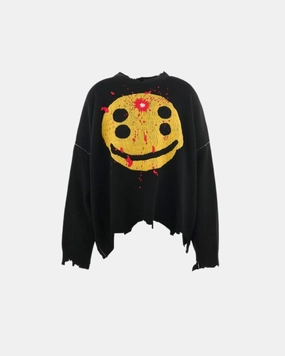 X CPFM Crewneck Knit Smile Black
